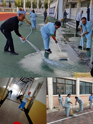 后勤管理处全力做好开学服务保障工作 楼宇清洗服务全面展开